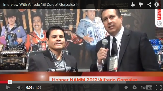 Alfredo “El Zurdo” González de Los Tucanes de Tijuana en el 2012 NAMM Show.